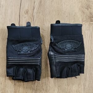 Harley-Davidson Black Fingerless Gloves